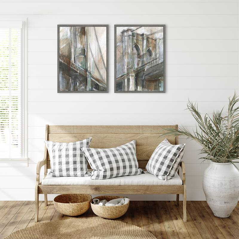 Amanti Art Icon of Architecture No. 1 & No. 2 - 2 Piece by Ethan Harper Framed Canvas Wall Art