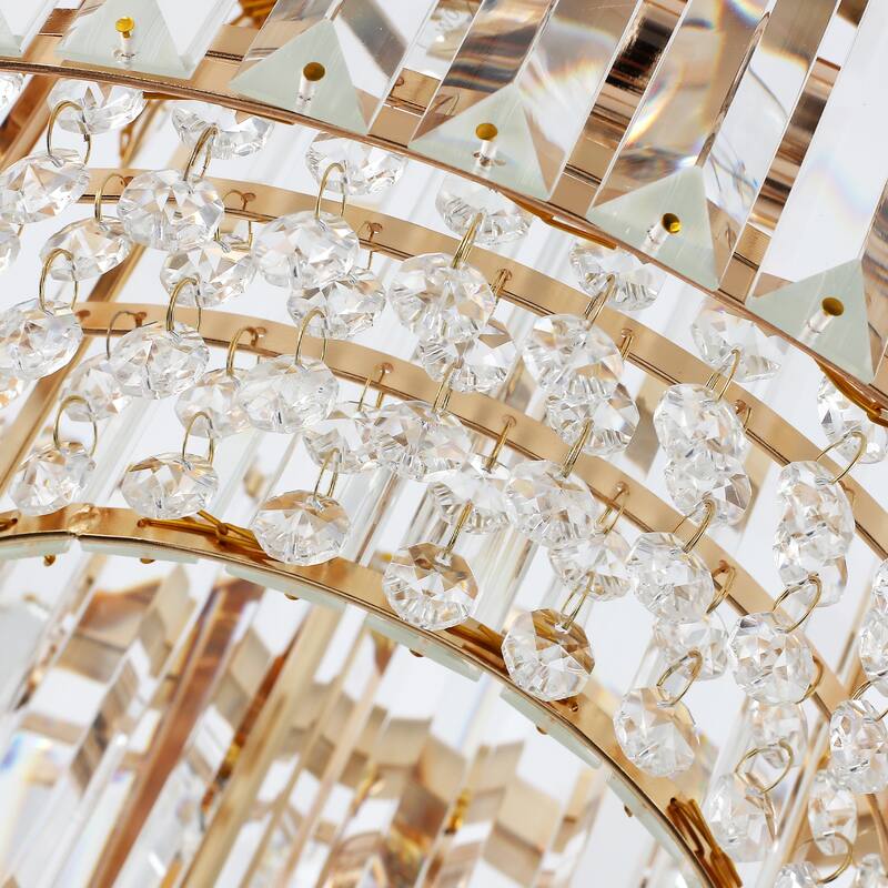 5-Light Modern Pendant Design Crystal Hanging Linear Chandelier Lighting for Dining Room Kitchen Island