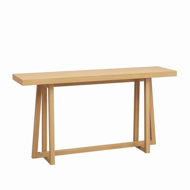 Stylish 60" Console Table, Rectangular Outdoor Entryway Table with Sturdy Construction for Hall Use