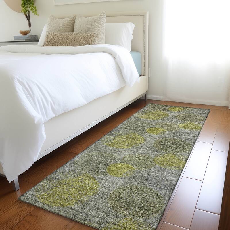 Premium Washable Super Soft Modern Sphere Mayfield Rug - Gray - 2'3" x 7'6"