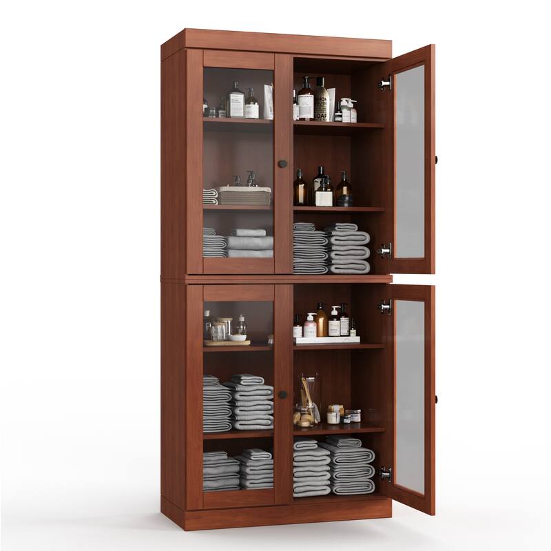 100% Solid Wood 32" Bathroom Cabinet with Optional Doors by Palace Imports