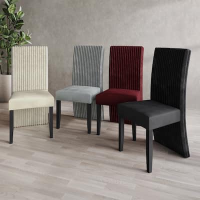 CraftPorch Corduroy Mid-Century Modern 4 Piece Dining Chair