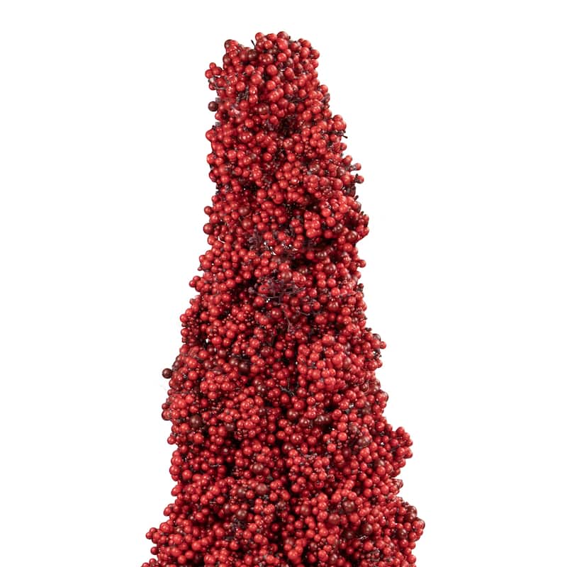 Red Berry Cone Potted Christmas Topiary