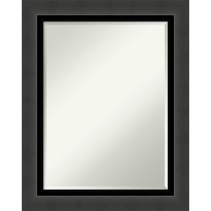 Beveled Bathroom Wall Mirror - Tuxedo Black Frame - Tuxedo Black