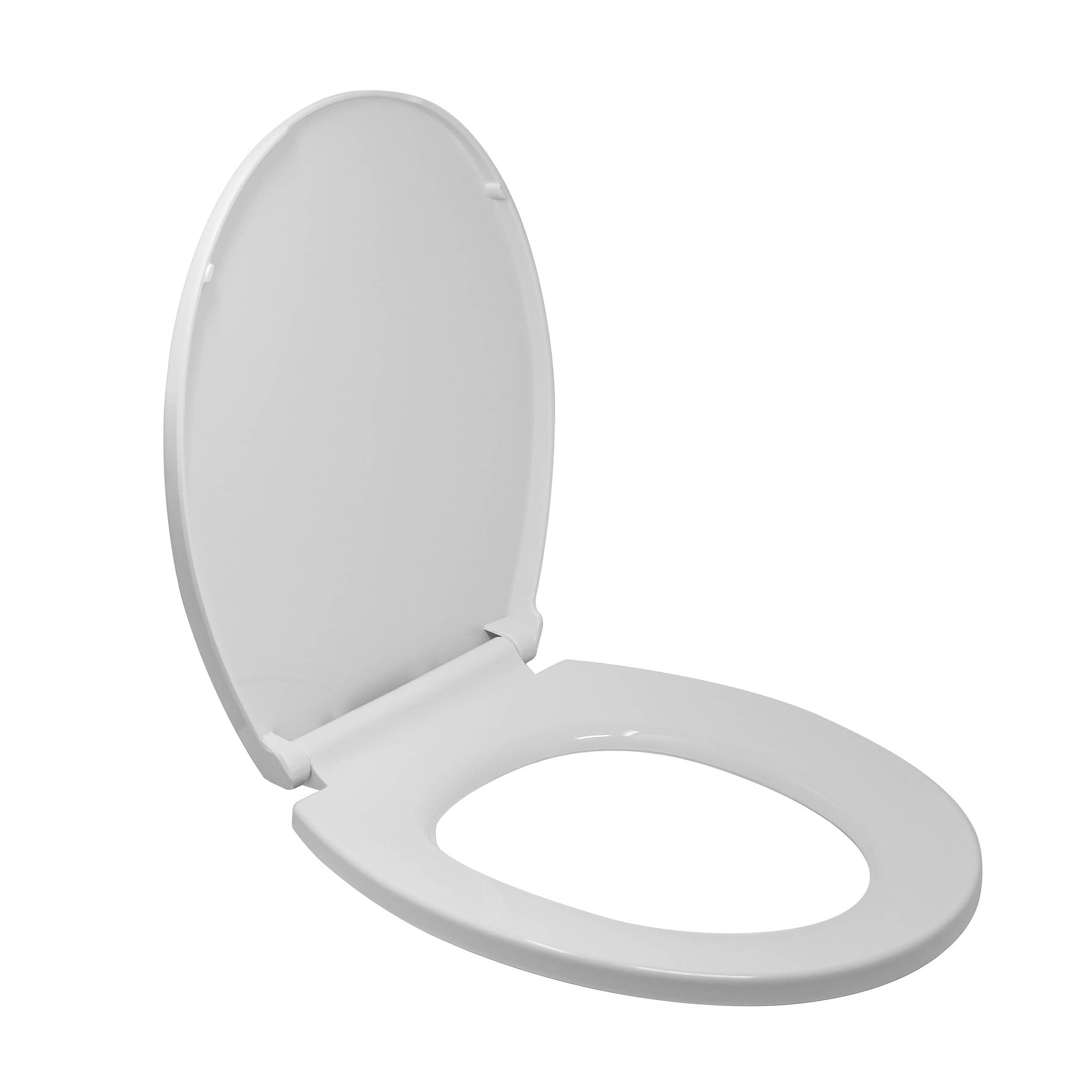 Durable Round Front Slow Close Plastic Toilet Seat, No Slam, Quick