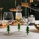 preview thumbnail 12 of 10, Treetop Cheers Glass Champagne Flutes - Holiday Stemware, Set of 4