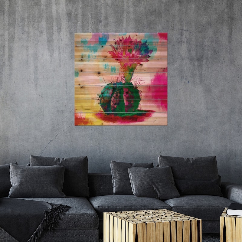 Desert Bloom I Print On Wood by James Burghardt - Multi-Color