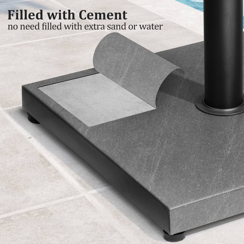 Pellebant 43LBS Outdoor Patio Concrete Market Umbrella Base Stand - N/A