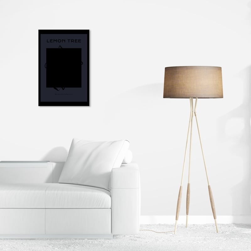 Wynwood Studio Canvas Food and Cuisine The Lemon Tree Poster Black and Tan Modern & Contemporary Wall Art Canvas Print - 16 x 24