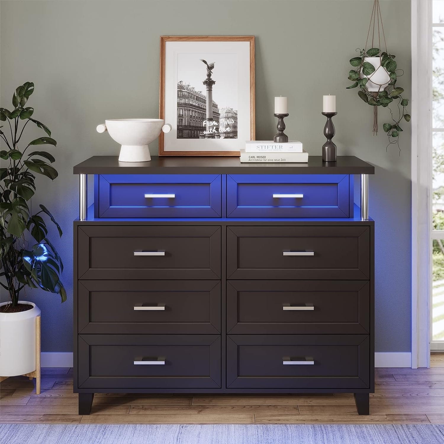 9 Drawer Dresser and Night Stand Sets for Bedroom Set of 2 & 9 Drawer Dresser Combo
