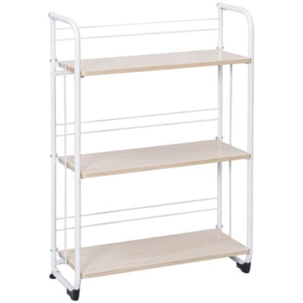 3-Tier Folding Shelves Storage Utility Standing Rack
