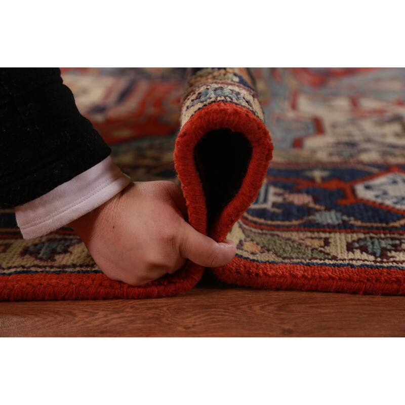 Traditional Heriz Serapi Indian Area Rug Handmade Wool Carpet - 8'11" x 11'11"