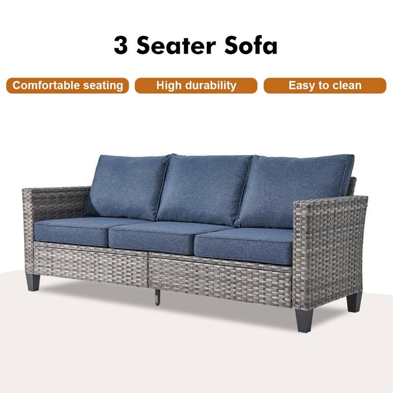 OVIOS 6-Piece Outdoor Wicker Lounge Set