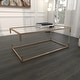 preview thumbnail 8 of 14, Gold Metal Living Room Coffee Table with Clear Glass Top and Acrylic Legs