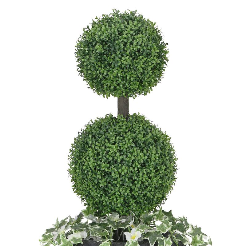 Puleo International 48" Topiary Boxwood Artificial Tree