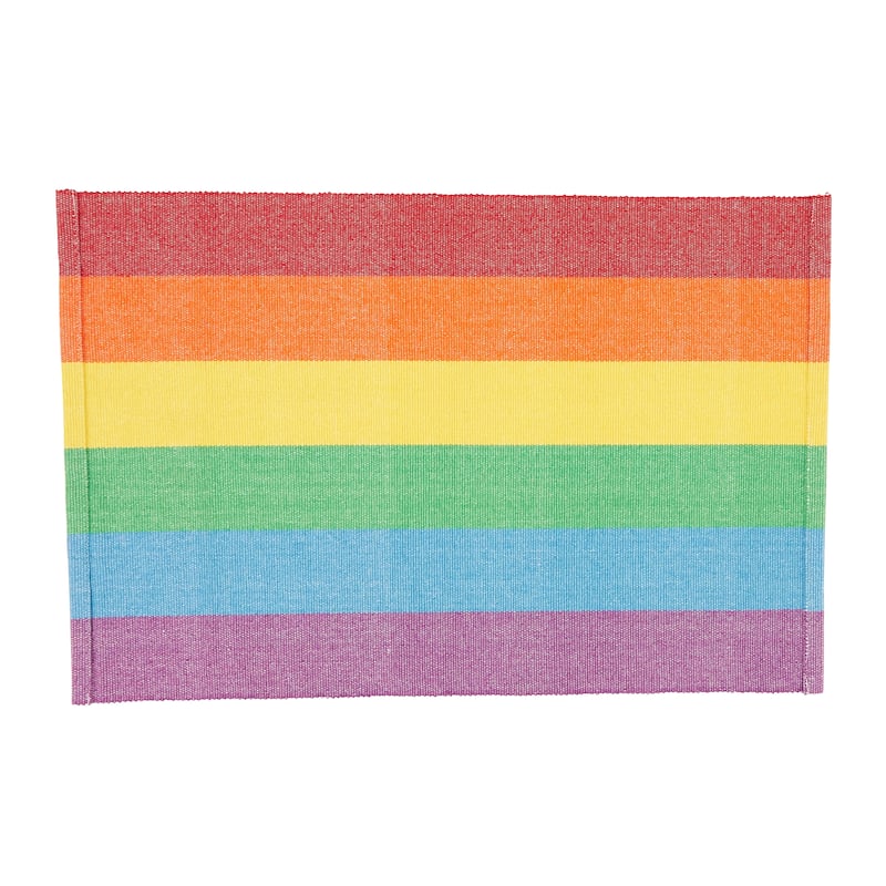 Rainbow Stripe Delight Placemat (Set of 4) - 13"x20"
