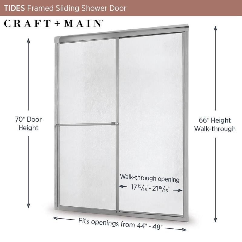 CRAFT + MAIN TDSS4870-RN Tides 70" High x 48" Wide Sliding Framed
