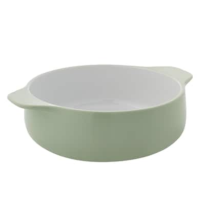 KitchenAid Vitrified Stoneware 8-Inch Round Baker, 2.25 Quart, Pistachio