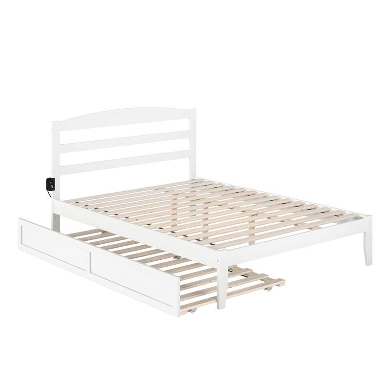 Warren Solid Wood Platform Bed with Twin XL Trundle
