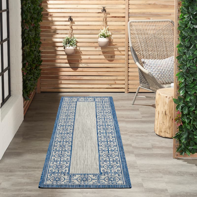 Nourison Garden Party Bordered Indoor/Outdoor Area Rug