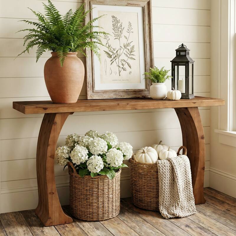 63" Farmhouse Console Table for Living Room