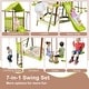 preview thumbnail 8 of 8, Costway 7-in-1 Swing Set with Covered Fort Height Adjustable Swing - See Details