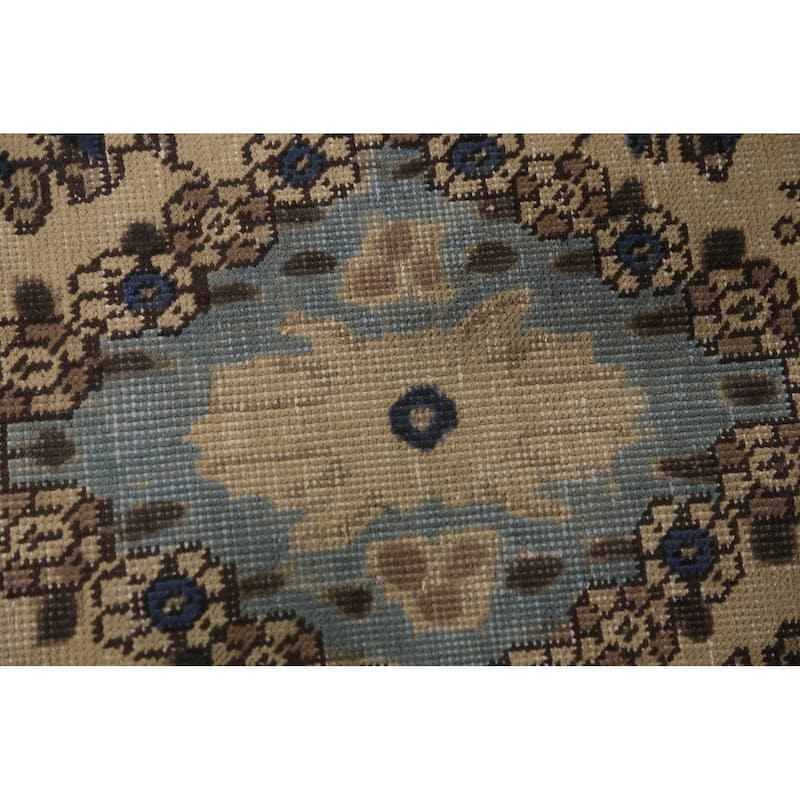Blue Tabriz Persian Area Rug Handmade Traditional Wool Carpet - 9'7"x 12'3"
