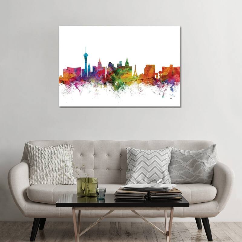 iCanvas "Las Vegas, Nevada Skyline" by Michael Tompsett Canvas Print - 32x48x1.5