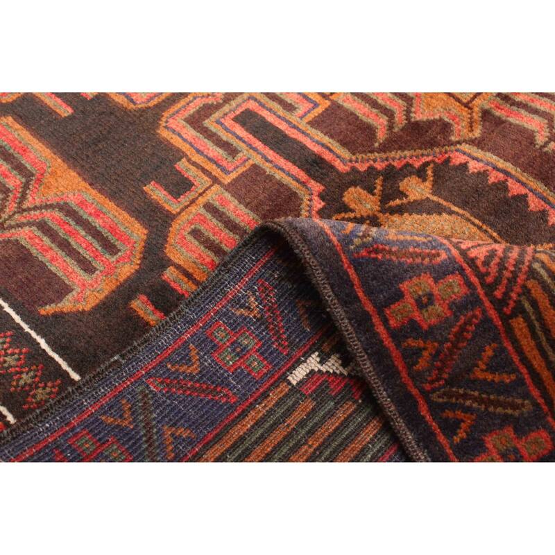 ECARPETGALLERY Hand-knotted Teimani Dark Brown Wool Rug - 3'1 x 5'0