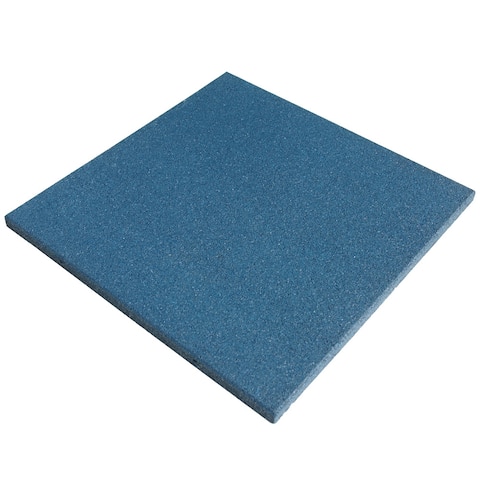 Rubber-Cal "Eco-Sport" 1-inch Interlocking Flooring Tiles - 1 in x 20 in x 20 in - 18 Pack, 48 Sqr/Ft - Light Blue - 20 x 20