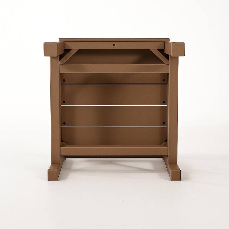 Armless Outdoor Chairs - HDPE Material Set of 2, Weather Resistant