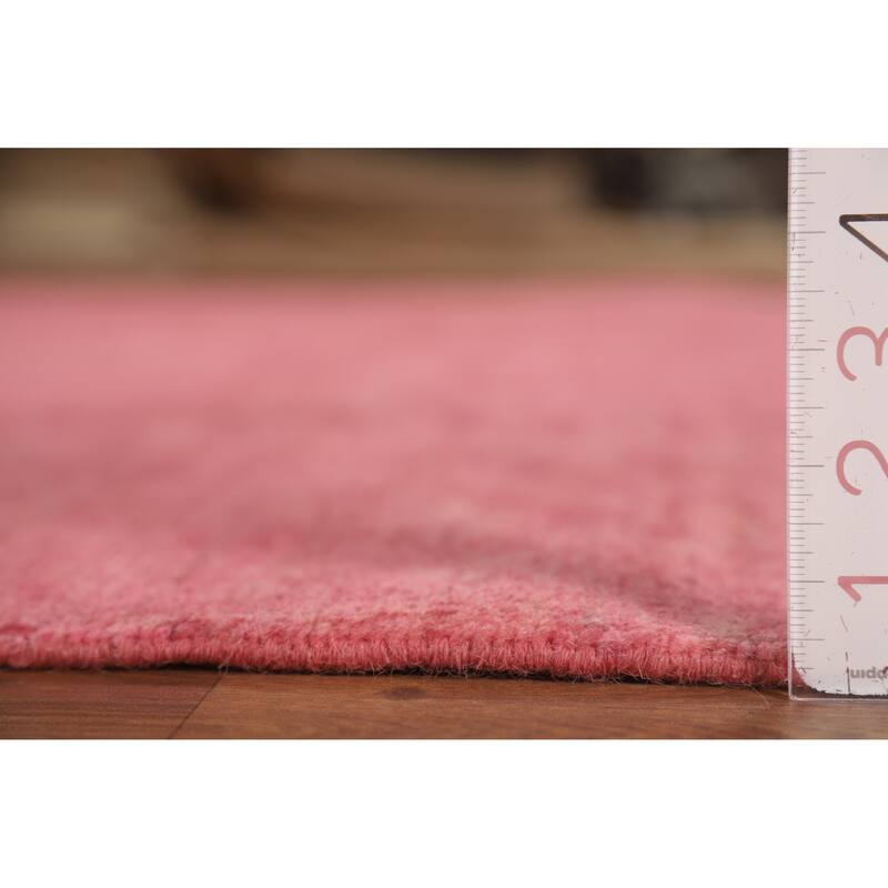 Modern Pink Gabbeh Oriental Area Rug Handmade Wool Carpet - 6'4" x 9'3"