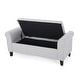 preview thumbnail 5 of 33, Keiko Contemporary Rolled Arm Fabric Storage Ottoman Bench by Christopher Knight Home - 50.00" L x 19.50" W x 20.50" H