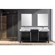 preview thumbnail 67 of 157, Lexora Zilara Bathroom Vanity Complete Set in Black and Grey with Faucet