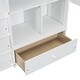 preview thumbnail 10 of 9, White Modern Full Size Loft Bed with Built-in Desk, Storage Shelves and Drawers for Bedroom