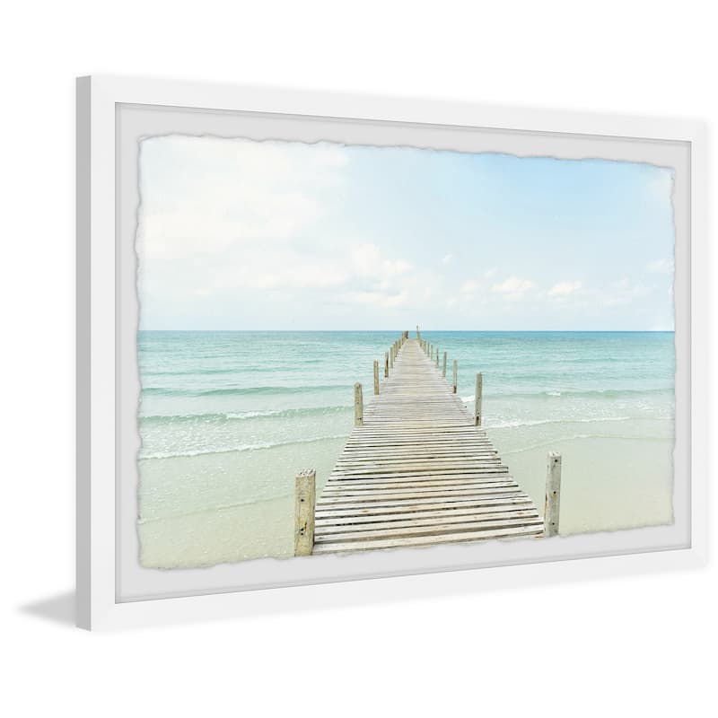 'Bright Ocean's View' Framed Painting Print