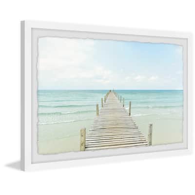 'Bright Ocean's View' Framed Painting Print