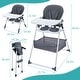 preview thumbnail 4 of 18, 2 In 1 Baby Highchairs with Foldable and Convertible