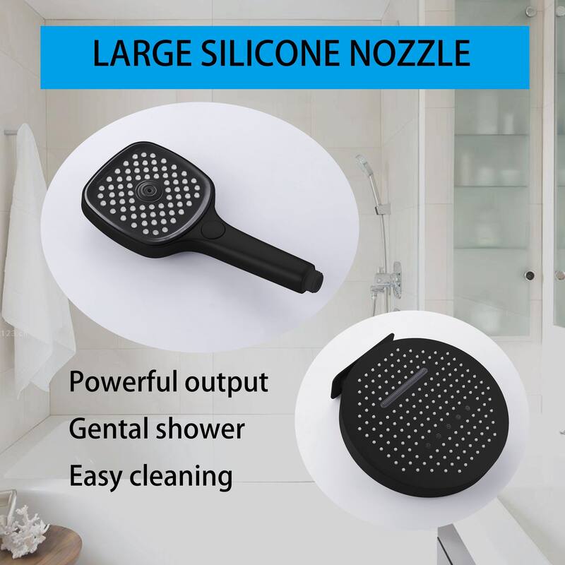 Modland 3-Function Shower System - Gunmetal/Matte Black, Bathtub Spout, 10-Grade Salt Spray