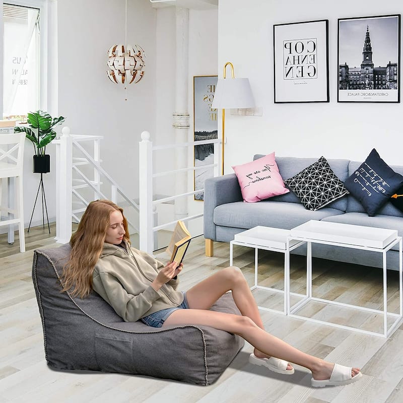 Floor Lazy Gaming Chair Accent Bean Bag Couch