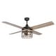 preview thumbnail 3 of 4, 52-in Modern 4-blade Woodgrain Ceiling Fan with Remote and Light Kit - 52 Inches