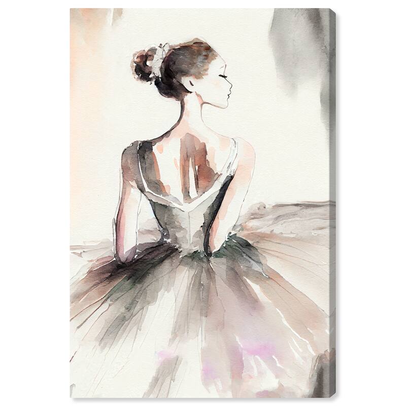 Wynwood Studio Fashion and Glam La Ballerina White and Cream White Traditional Wall Art Canvas Print