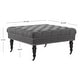preview thumbnail 6 of 5, Abigal Charcoal Square Tufted Ottoman