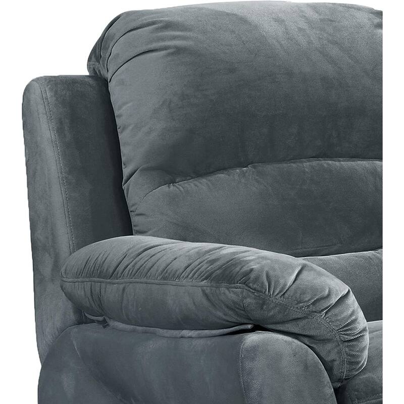 Felix Collection Contemporary Style Fabric Upholstered Living Room Electric Recliner Power Chair, Dark Grey