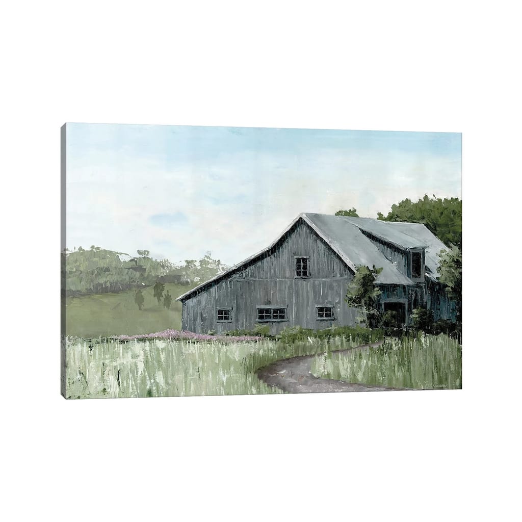 iCanvas "Flower Field Barn" by Marie Elaine Cusson Canvas Print