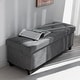 preview thumbnail 1 of 22, Fabric Upholstered Storage Ottoman, Bench for Entryway, Bedroom, Closet Grey