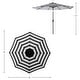 preview thumbnail 16 of 21, Pure Garden 9ft Striped Patio Umbrella with Push Button Tilt for Outdoor Furniture, Deck, Backyard, or Pool