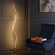 preview thumbnail 1 of 9, Cairo 63.75" LED Integrated Floor Lamp, Gold by JONATHAN Y - 63.75" H x 9.875" W x 9.875" D