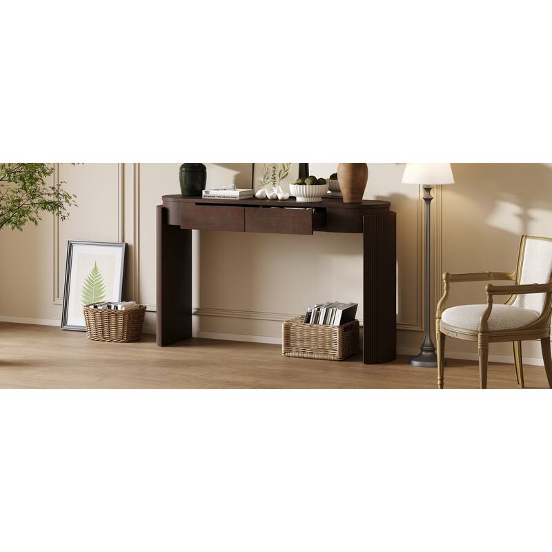 Console Table with Fluted Design