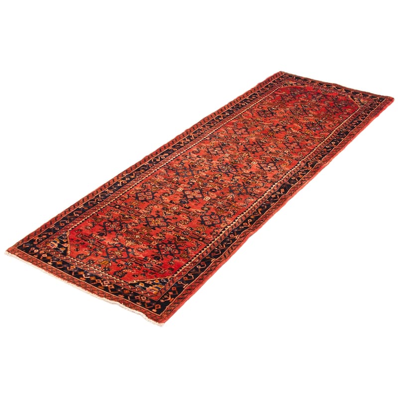 ECARPETGALLERY Hand-knotted Andelz Dark Copper Wool Rug - 3'5 x 9'10